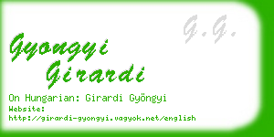 gyongyi girardi business card